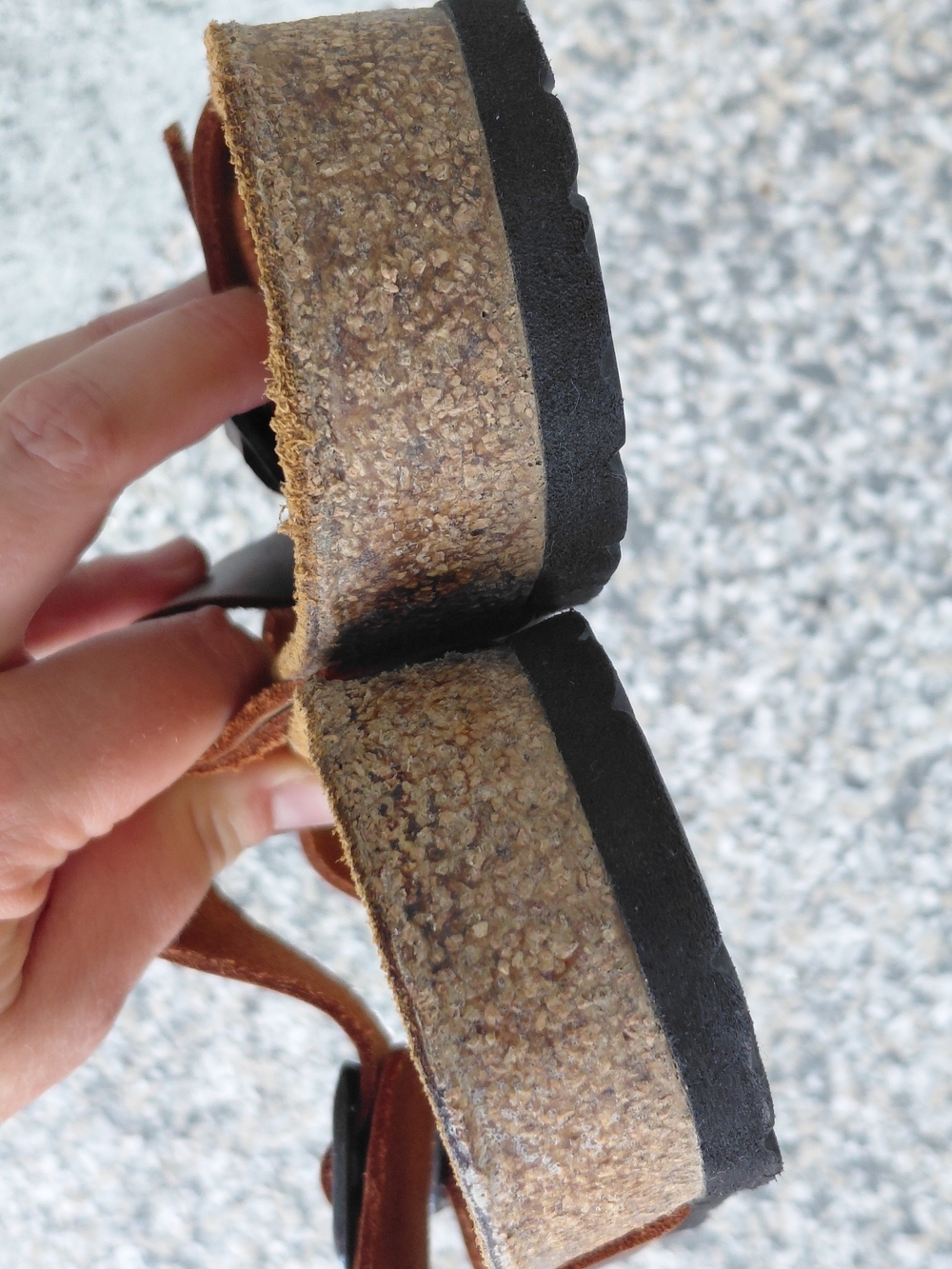 NAOT Santa Barbara Leather Slides Brown Cork Sandals Women’s 9 / EU 40 - Picture 9 of 9